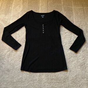 Isabel Maternity by Ingrid & Isabel XS Black Long Sleeve Top